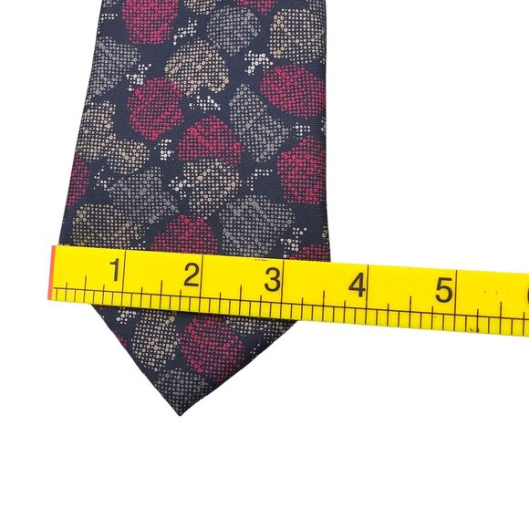 Enrico Coveri Mens Vintage Silk Dress Tie Made in Italy Abstract Floral 59" 3.5" - Picture 9 of 10
